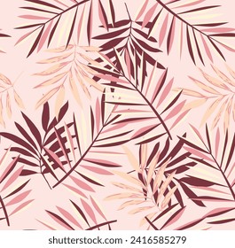 pattern tropical leaves girl texture fresh