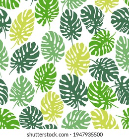 Patrón de hojas tropicales. Vector de decoración