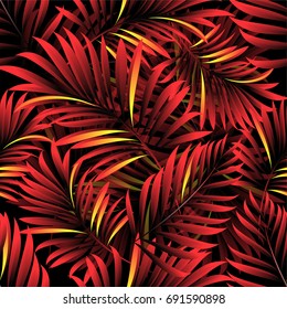 Pattern of tropical palm trees