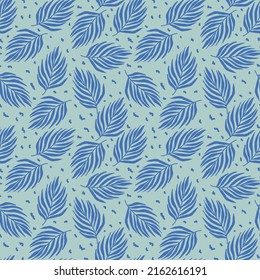 The pattern is Tropical palm trees. Illustration of palm leaves. Vector natural background with foliage elements. Vector illustration