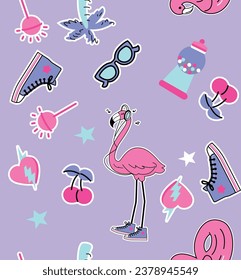 pattern tropical summer fresh girl 