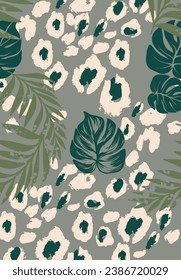 pattern tropical texture jungle girl