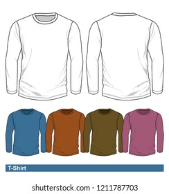 Pattern T-Shirt Longsleeve White Color