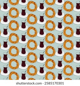  Pattern. Turkish pattern. Tea with simit. Turkish tea. Simit. Turkish cuisine. Tea room
