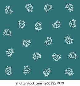 a pattern of turtles on a blue background