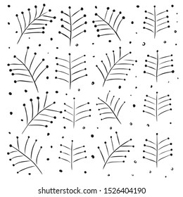 pattern with twigs. autumn cover pattern.