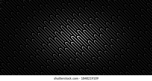 Pattern with twisted lines, vector linear tiling background, stripy weaving, optical maze, twisted stripes. Black and white design.
