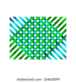 Pattern twisted tapes Turquoise and Green