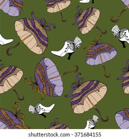 pattern umbrella green