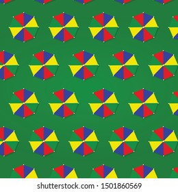 
Pattern with umbrellas in frevo colors