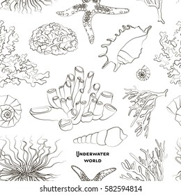 Pattern of underwater objects