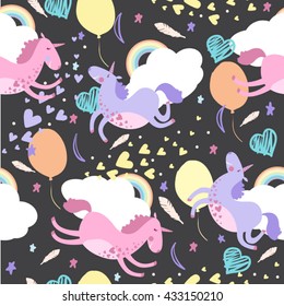 Pattern with a unicorn.
