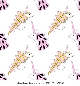Pattern unicorns with braided mane