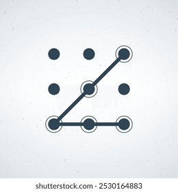 padrão desbloquear ícone dotplot senha ilustração vetor