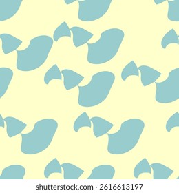 A pattern of unusual figures on a light background