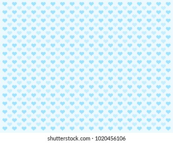 Pattern valentine heart background. Blue color tone