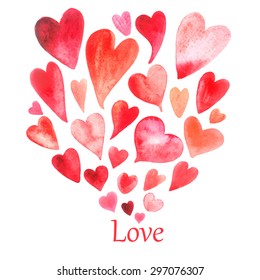 The pattern of valentine hearts beautiful vector illustration