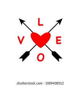 pattern for Valentine's Day design. arrows and heart