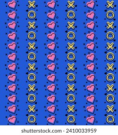 pattern for Valentine's Day. Pattern of hearts. Abstract Romantic Art Wallpaper. Graphic Heart Love Symbol geometry