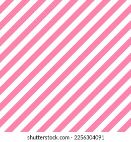 Pattern for Valentines day of repetitive slanting strips of white and pink color. White and red vertical stripes background. Seamless texture background. Vector illustration