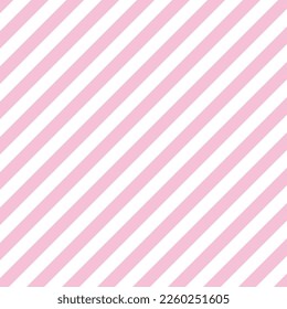 Pattern for Valentines day of repetitive slanting strips of white and pink color. White and red vertical stripes background. Seamless texture background. Vector illustration