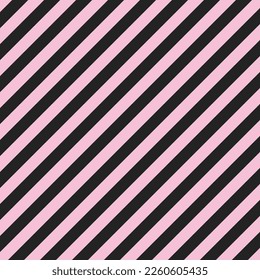 Pattern for Valentines day of repetitive slanting strips of black and pink color. Black and pink vertical stripes background. Seamless texture background. Vector illustration