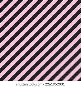 Muster für den Valentinstag von sich wiederholenden Schrägstreifen in schwarz-rosa Farbe. Schwarz-Rosa-Streifen-Hintergrund. Nahtloser strukturierter Hintergrund. Vektorgrafik
