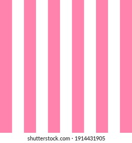 Pattern for Valentines day. Repetitive vertical strips of pink and white color. Striped pattern. Seamless texture background. Vector illustration