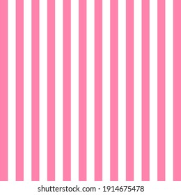 Pattern for Valentines day. Repetitive vertical strips of pink and white color. Striped pattern. Seamless texture background. Vector illustration