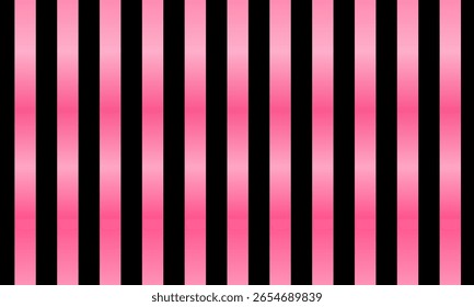 Pattern for Valentines day. Repetitive vertical strips of pink and black color. Striped pattern. Seamless texture background. Vector illustration