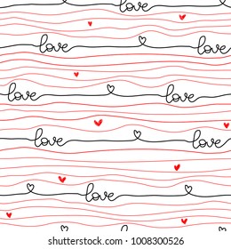 pattern for Valentine's Day simple line seamless design 