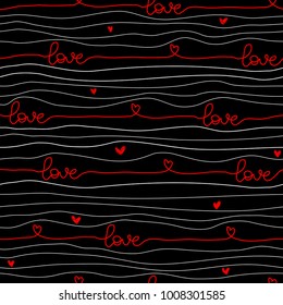 pattern for Valentine's Day simple line seamless design 