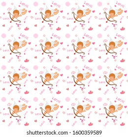 pattern for Valentine's Day simple line seamless design. 