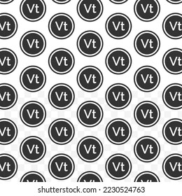 Muster der Vanuatu Vatu-Münze auf weißem Hintergrund mit Mini-Doodle (Symbole). Vektorgrafik