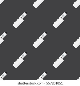 Pattern for vape shop with e-cigarettes, vapor liquid. Flat vector style.
