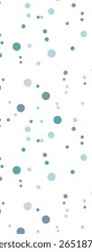 A pattern of various colored circles on a white background, suit