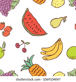 Pattern of the various fruit