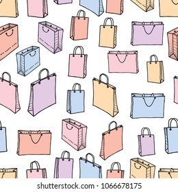 Pattern of the various shopping bags