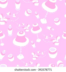 The pattern vase and lamp Chinese style, vector illustration.