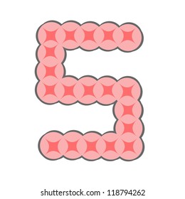 pattern vector alphabet number five