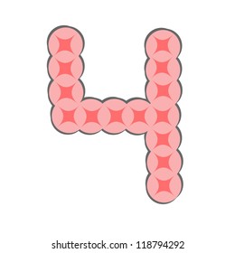 pattern vector alphabet number four