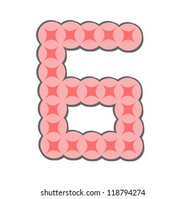 pattern vector alphabet number six