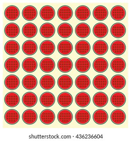 pattern vector background Cute fruit color Look delicious Round-pointed square-shaped curves.