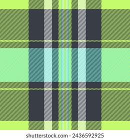 Pattern vector background of texture check fabric with a tartan textile plaid seamless in dark and green colors.