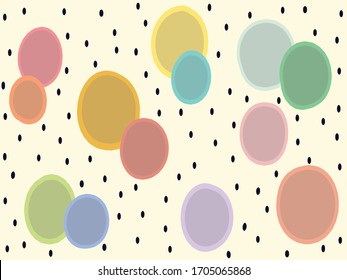 Pattern in vector. It can be used in prints, fabrics. Yellow background. Colorful patterns. Available in all kinds of design stages.