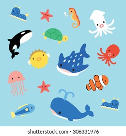 Pattern Vector Collections of Underwater life