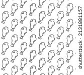 Pattern vector flat illustration, Bitten fried chicken, Chicken legs texture pattern design