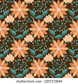 Pattern vector floral pattern. Natural drawing. For printing on fabric. For the internet.