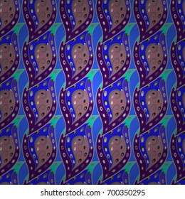 Pattern. Vector Hand drawn zentangle floral background. Seamless pattern ethnic pasleys, doodle background circles.