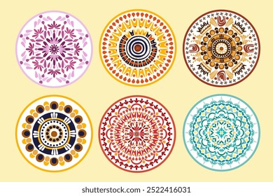 Pattern vector illustration Calm and elegant artwork with blooming flowers in bright, delicate hues. Seamless traditional design pattern for prints, fabrics, backgrounds, rugs, wallpapers, textiles.